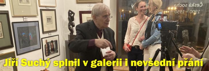 Jiří Suchý splnil v Galerii Art i nevšední přání