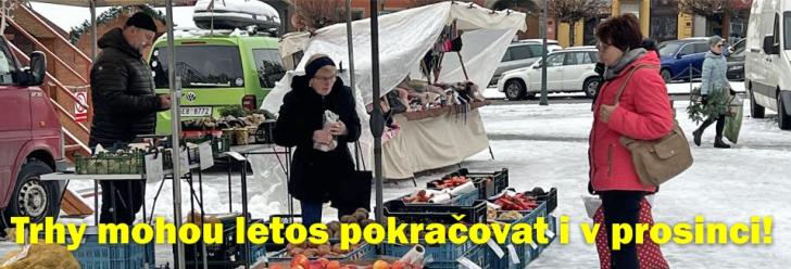 Pravidelné trhy na Resselově náměstí můžou pokračovat i v prosinci