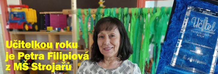 Kolektiv MŠ Strojařů blahopřeje Petře Filipiové k ocenění učitelka roku