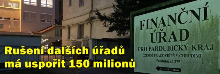 V Chrudimi finanční úřad zůstane. Jinde takové štěstí nemají