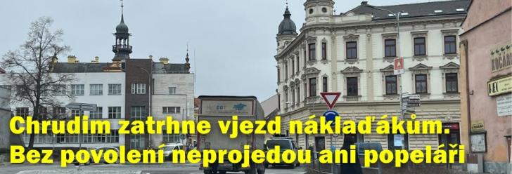 Chrudim zatrhne vjezd náklaďákům: Centrem bez povolení už neprojedou ani popeláři