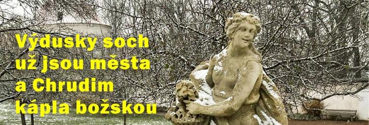Chrudim kápla božskou a výdusky soch ze zámku Bezno už jsou města 