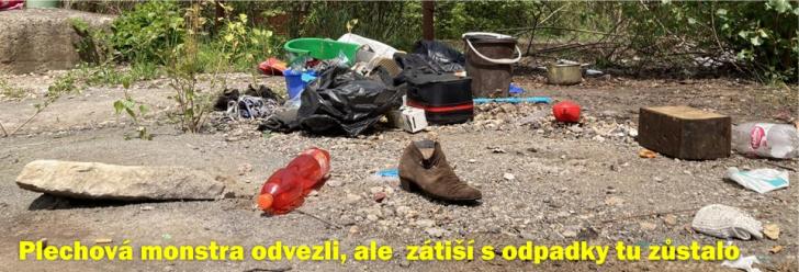 Plechová monstra z Ptačích ostrovů odtáhli, zátiší s odpadky místo hyzdí dál
