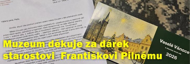 Military muzeum generála Sergěje Jana Ingra děkuje za dárek starostovi