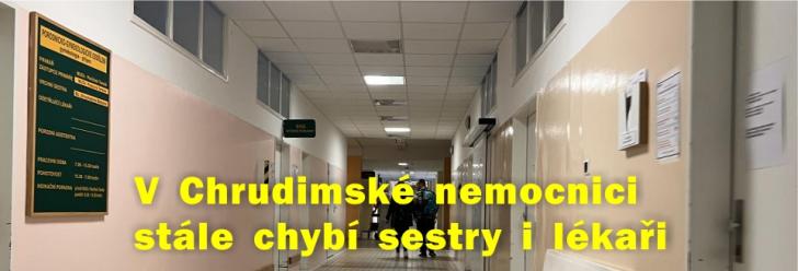 V Chrudimské nemocnici stále ve velkém chybí sestry i lékaři