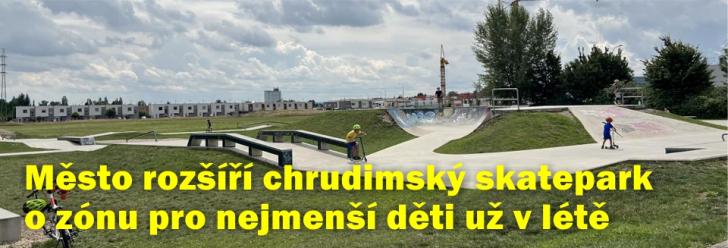 Město rozšíří chrudimský skatepark o zónu pro nejmenší děti
