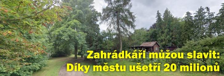 Zahrádkáři Na Vyhlídce mají důvod oslavovat: Ušetří 20 milionů