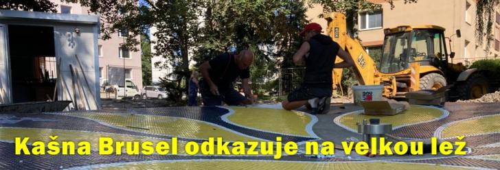 Přestavba kašny Brusel odkazuje na velkou lež