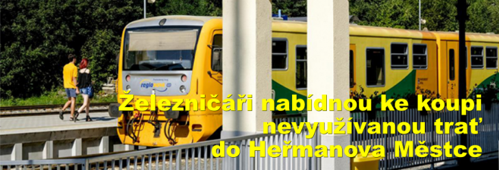 Železničáři nabídnou městu ke koupi nevyužívanou trať do Heřmanova Městce
