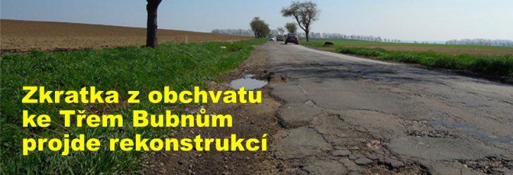 Zkratka z obchvatu ke Třem Bubnům projde rekonstrukcí