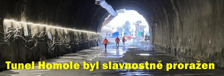 Tunel Homole byl slavnostně proražen