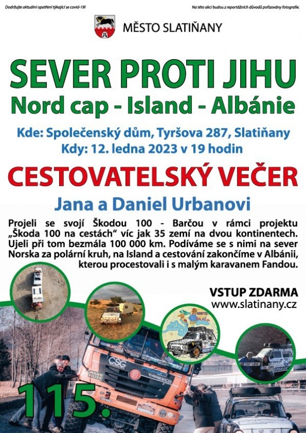 Cestovatelský večer s Janou a Danielem Urbanovými