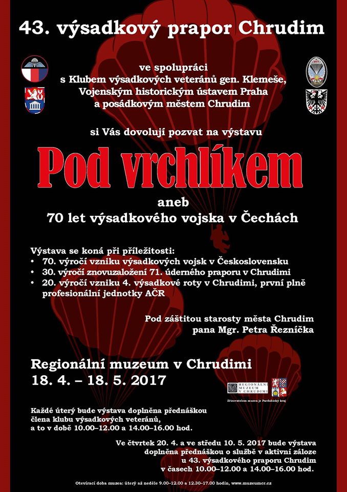 Výstava k 70. výročí vzniku výsadkových vojsk v Československu pokračuje