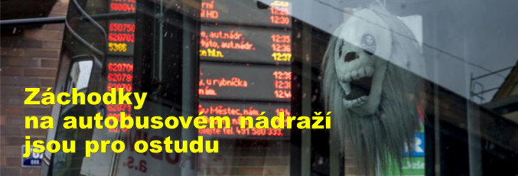 Záchodky na autobusovém nádraží jsou pro ostudu