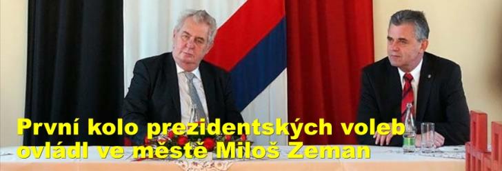 První kolo prezidentských voleb ovládl ve městě Miloš Zeman